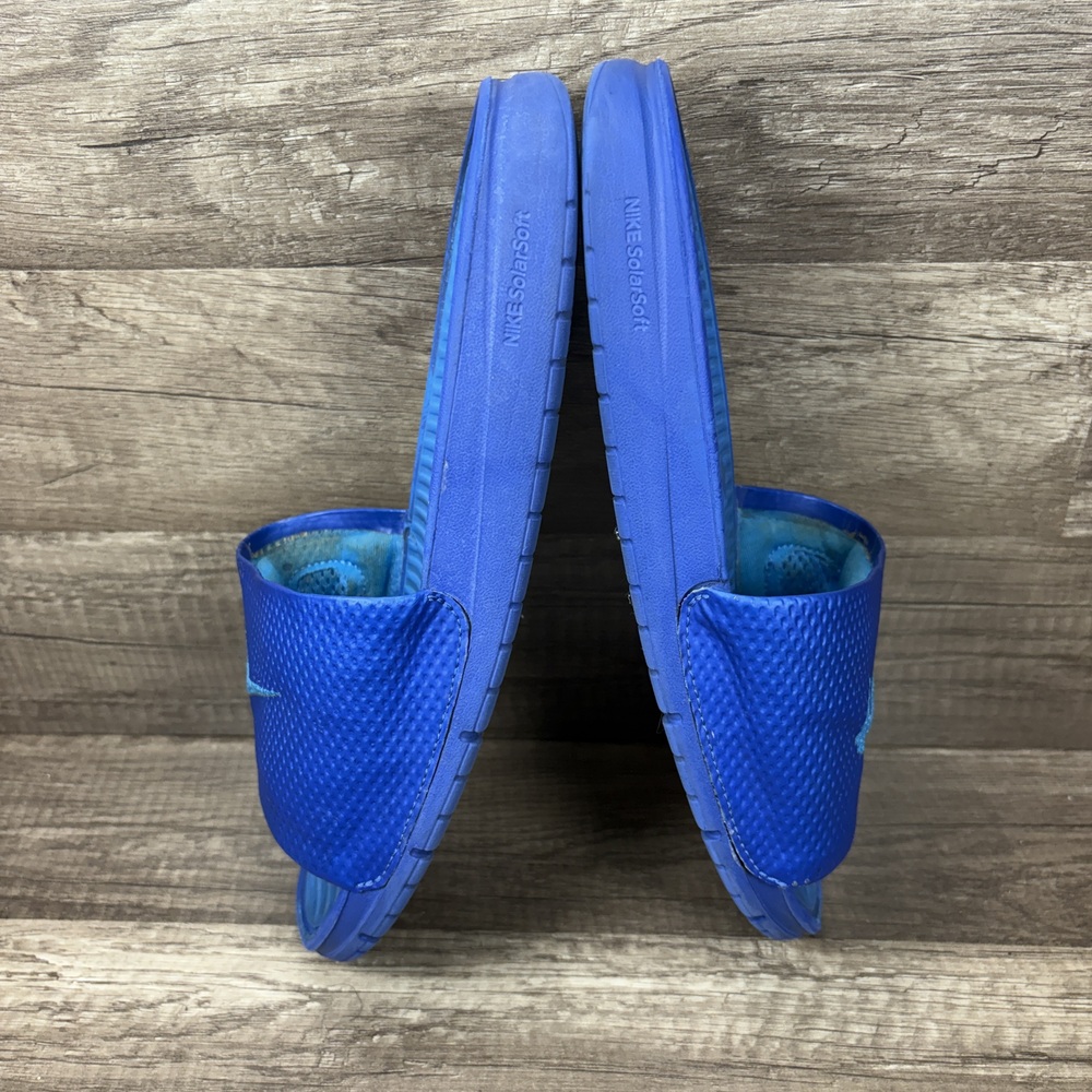 Adidas Swoosh Slides Blue Mens US Size 9 EUR 42.5 431884-444 Sandals - Picture 6 of 11
